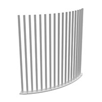 PIK CURVE Panel  1000Wx1280H  White