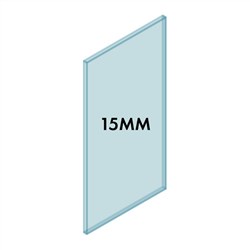 15mm Frameless Bal Glass 300W x 1000H