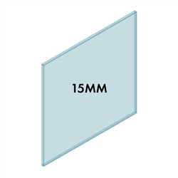 15mm Frameless Bal Glass 1000W x 1000H