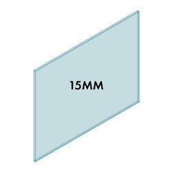 15mm Frameless Bal Glass 1250W x 1000H