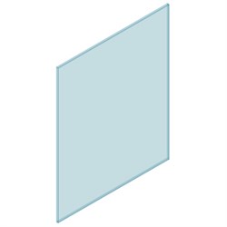 12mm CHANNEL Glass 1400W x 1350H