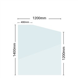 12mm Glass Retaining Wall Panel  1400H