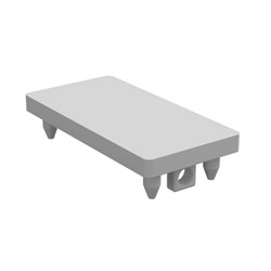 BARR  50x25 TOP CAP ALUM  White