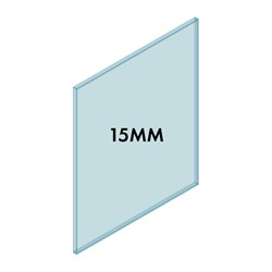 15mm Frameless Bal Glass 800W x 1000H