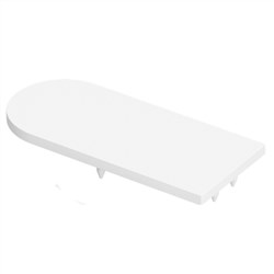 CURVA  90x40mm  END CAP  WHITE