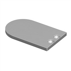 CURVA  65x40mm  END PLATE  MILL