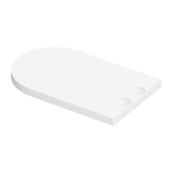 CURVA  65x40mm  END PLATE  WHITE