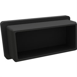 Euro  50x25mm  End Cap  BLACK