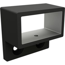 Euro  50x25mm  Wall Plate  BLACK