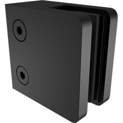GLASS CLAMP  SQ FLAT BACK  BLACK