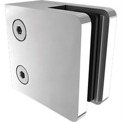 GLASS CLAMP  SQ FLAT BACK  POLISH