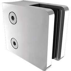 GLASS CLAMP  SQ RND BACK  POLISH