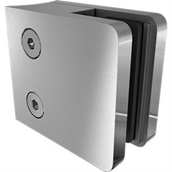 GLASS CLAMP  SQ RND BACK  SATIN