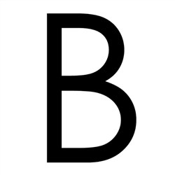 Posta  120mm High  BLACK  Letter B