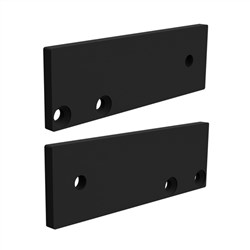 35 Series FLAT WALL PLATE  BLACK  2pk