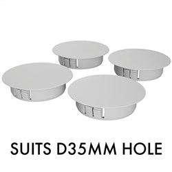 Post Plug 42mm Diam 4PK WHITE