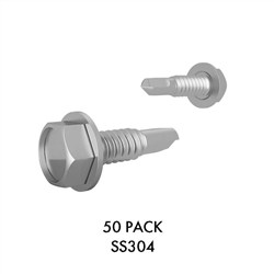 50 pack  Tek Screws  SS304