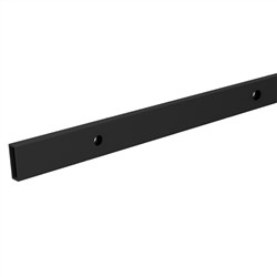 STAL RAIL DRILLED  1950mm long  Black