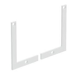 Visor 2 x Face Mount END PLATES White