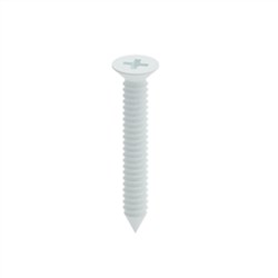Visor8gx25mm CSK Screw WHITE 50PK