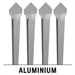 Zeus Aluminium  2100mm PICKET   MILL